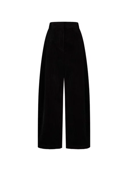 Pantaloni Tomboy de catifea cord negru