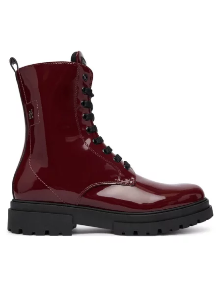 Tommy Hilfiger Trzewiki S Bordowy