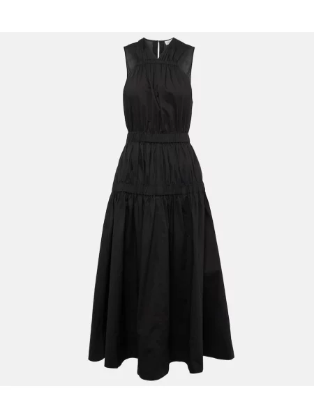 Rochie maxi Proenza Schouler din poplin de costum negru