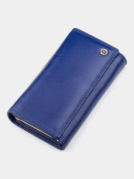 Кожаный кошелек Boston Leather Accessories синий