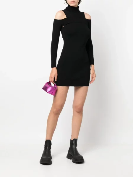 Megzta kostiumas mini mini suknelė Costume National Contemporary juoda
