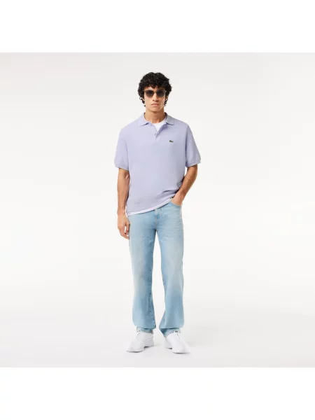 Поло Lacoste голубое