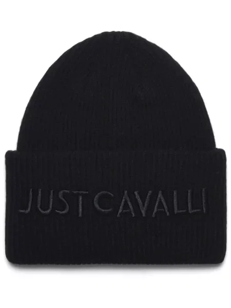 Căciulă Just Cavalli cu broderie negru