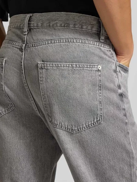 Jeansy o kroju straight fit z czystej bawełny z efektem znoszenia Review