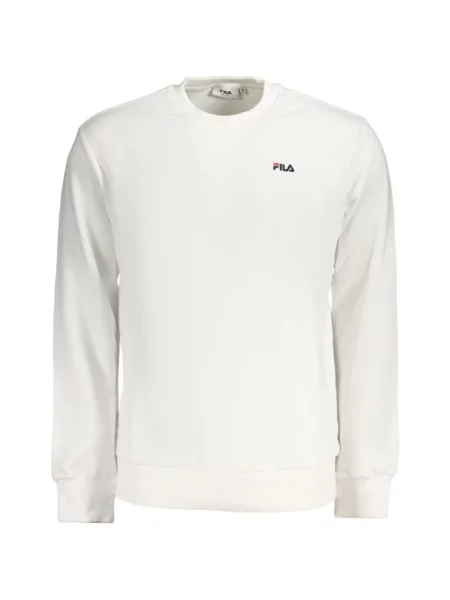 Hanorac crewneck Fila cu broderie cu decolteu rotund alb