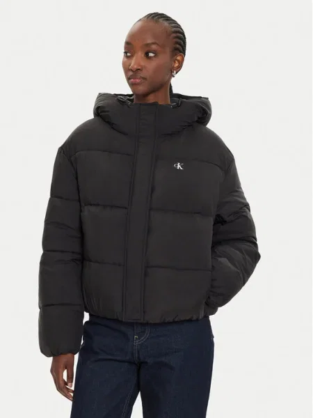 Calvin Klein Jeans Vatovaná bunda čierna