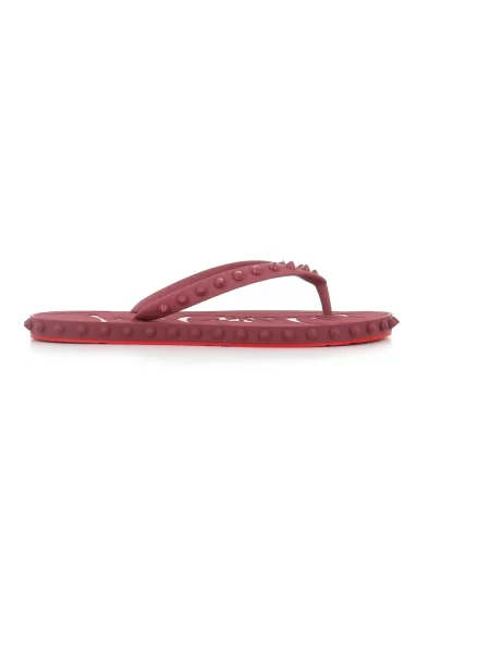 Klapki Christian Louboutin czerwone