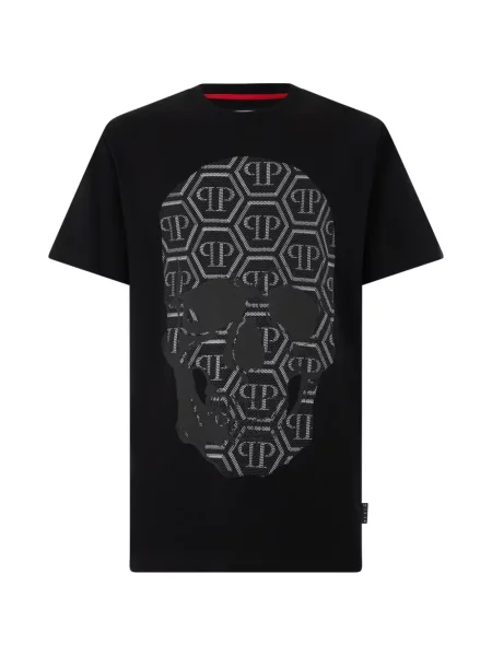Tricou Philipp Plein cu imagine negru
