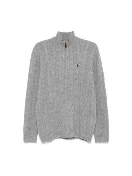Kardigan Ralph Lauren ze stójką szary