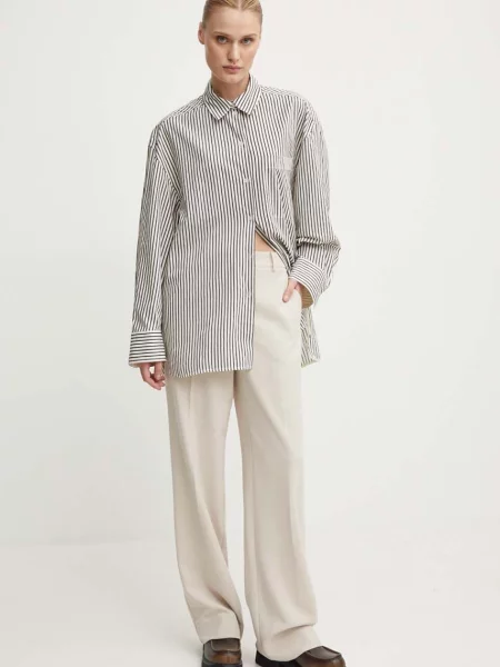 Srajca Day Birger et Mikkelsen Tan Daily Classic Stripe RD rjava