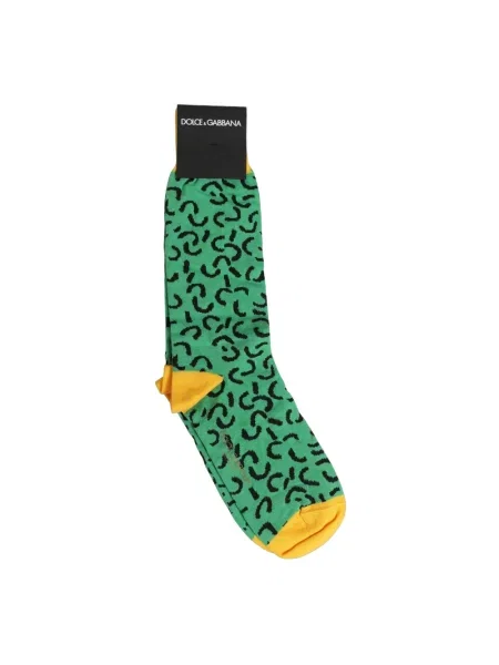 Skarpety Dolce And Gabbana w abstrakcyjne wzory zielone