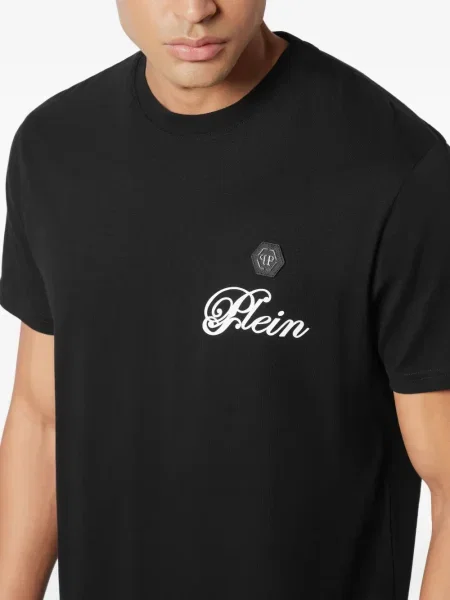 Тениска Philipp Plein с принт черно