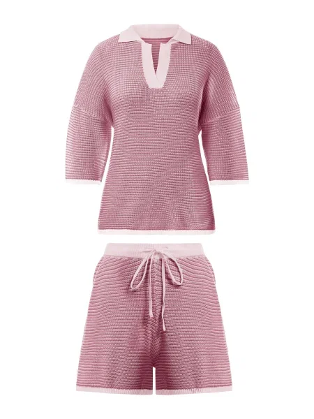 Imily Bela Costum cu pantaloni / închis roz