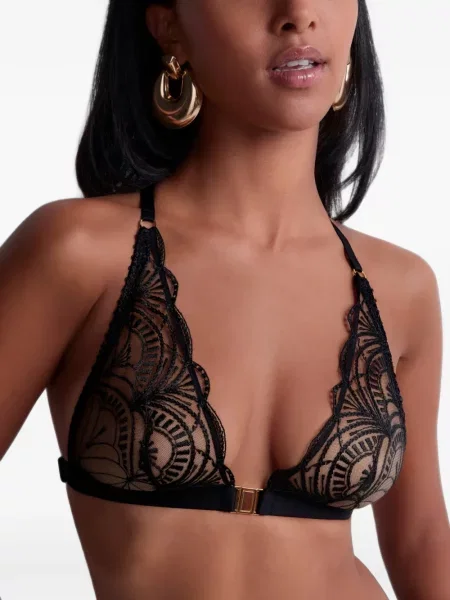Sutien triunghi Aubade cu broderie negru