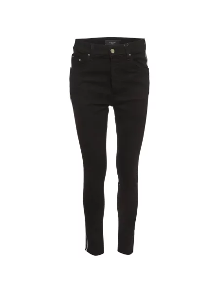 Blugi skinny Amiri cu dungi skinny fit negru