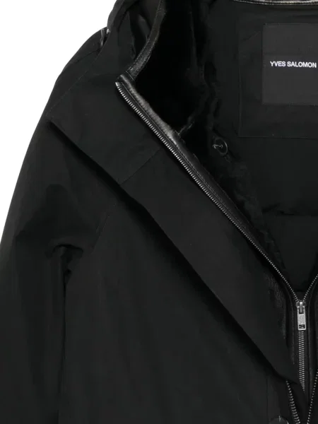 Geacă parka Yves Salomon melange negru