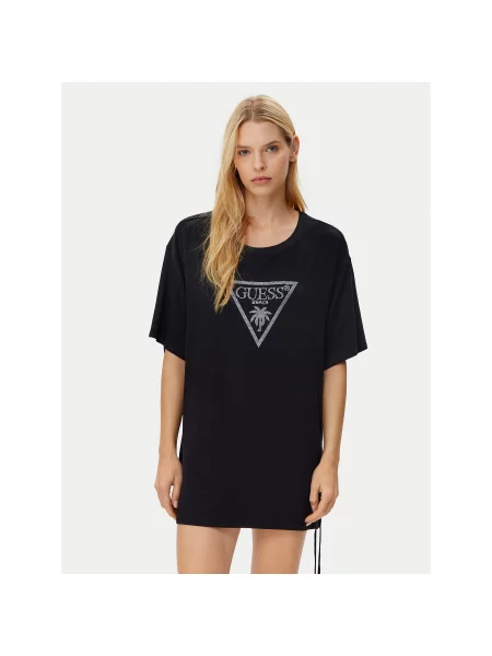Guess T-Shirt Regular Fit μαύρο
