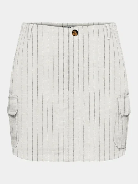 ONLY Мини пола Malfy-Caro бял