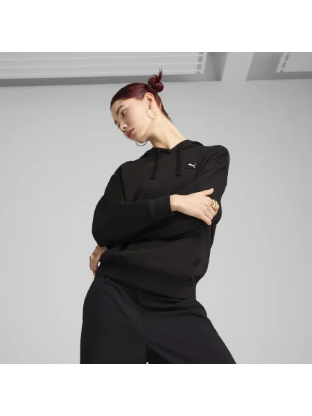 Wygodna bluza z kapturem ESS ELEVATED PUMA Black czarna