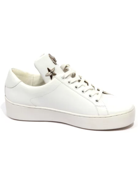 Sneakersy Michael Kors sznurowane skórzane białe