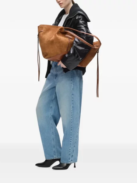 Τσάντα shopper Karl Lagerfeld σουέτ καφέ