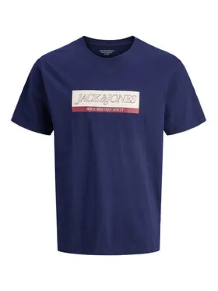 JACK & JONES Póló JJInwood bézs / sötétkék / fekete fehér