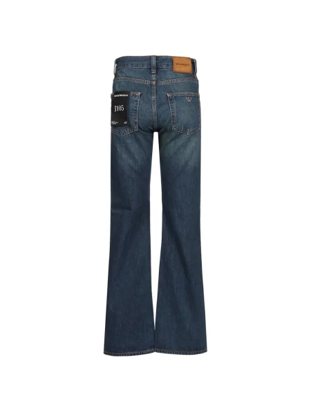 Jeansy straight leg Emporio Armani niebieskie