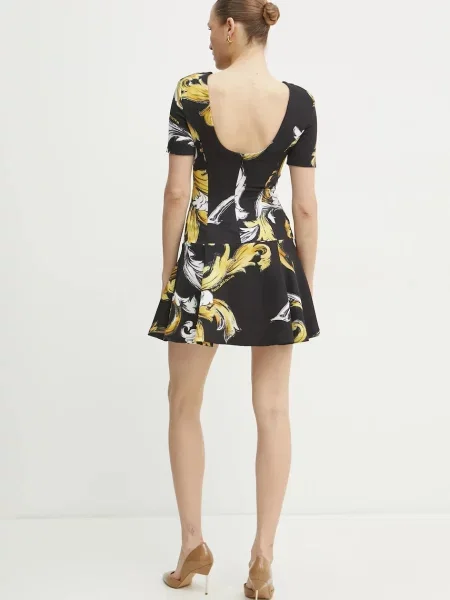 Versace Jeans Couture rochie mini evazati negru