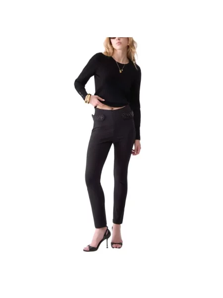 Dzianinowy sweter Liu Jo czarny