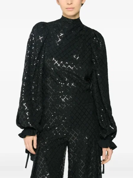 Top Genny cu paiete negru