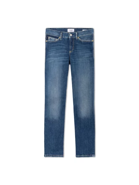 Cambio Dżinsy Piper Cropped blau niebieskie