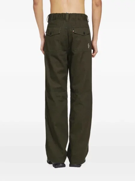 Pantaloni Moncler Grenoble cu autograf verde