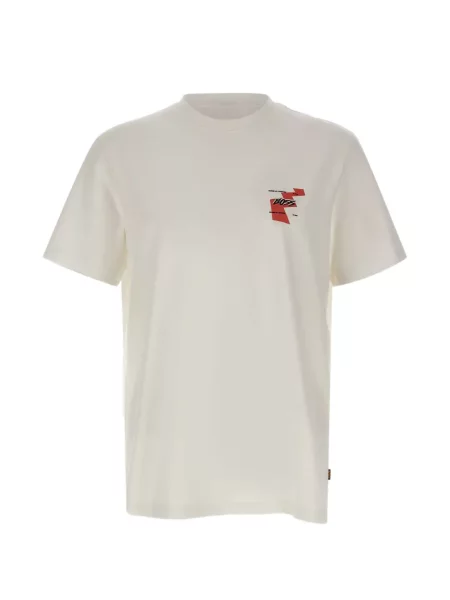 Tricou Boss cu imagine alb