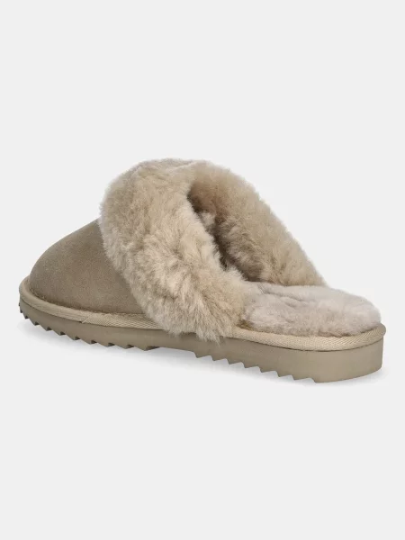 Kožené papuče Tommy Hilfiger TH SHEARLING HOUSE SHOE béžová