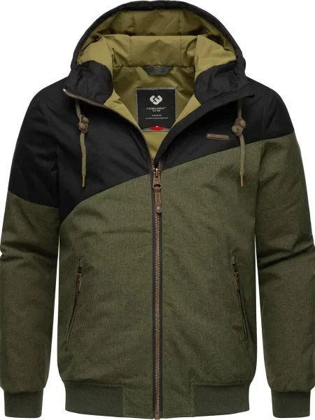 Ragwear Zimska jakna Wings zelena / oliva črna