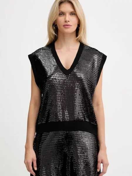 Telovnik s primesjo volne Armani Exchange črna