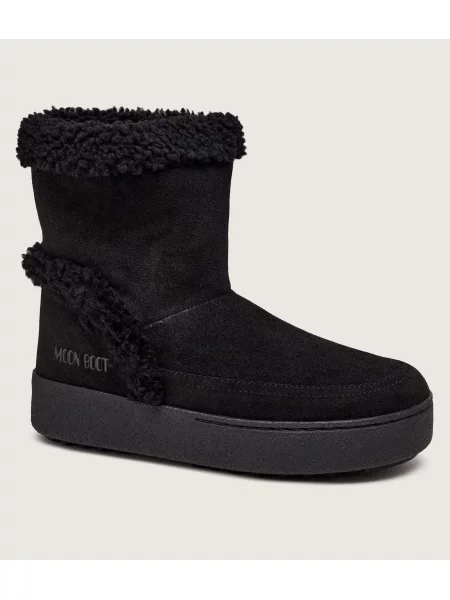 Moon Boot Bocanci MB Ltrack Tina | shearling | zamsz negru