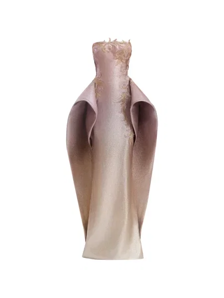 Maksi sukienka maxi Gemy Maalouf bez ramiączek garniturowa