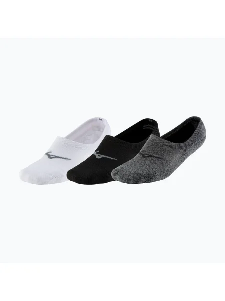 Ponožky Mizuno Super Short 3 pary white/black/grey biela