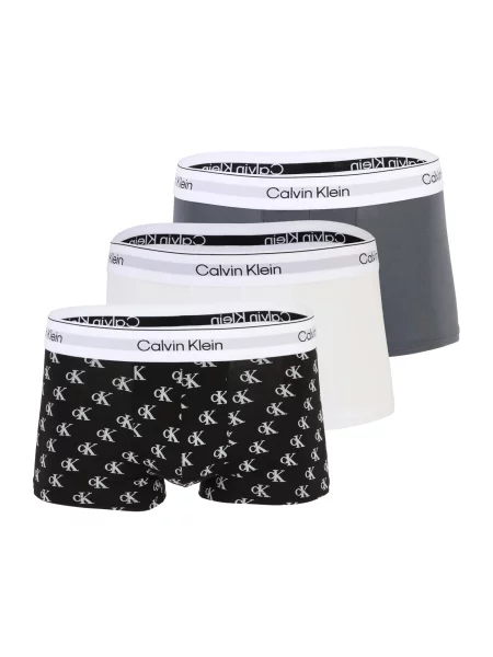 Calvin Klein Underwear Boxerky svetlosivá / tmavosivá / čierna / ako vlna biela