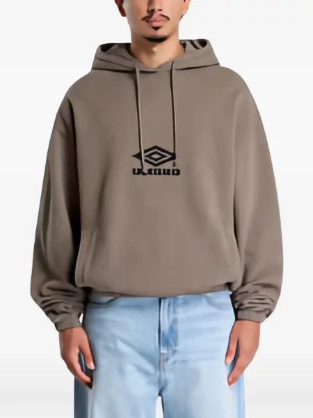 Hanorac cu glugă Umbro cu autograf gri