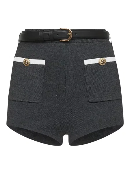 Pantaloni scurți Self-portrait stretch gri