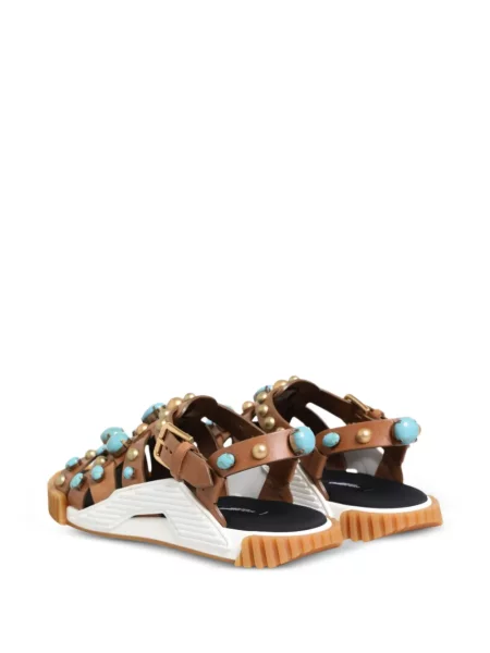 Szegecses szandál Dolce & Gabbana barna