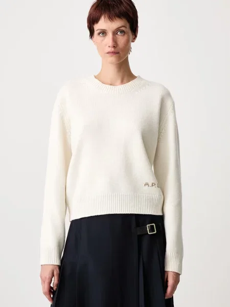 A.P.C. pulover pentru femei din lână Anna bej