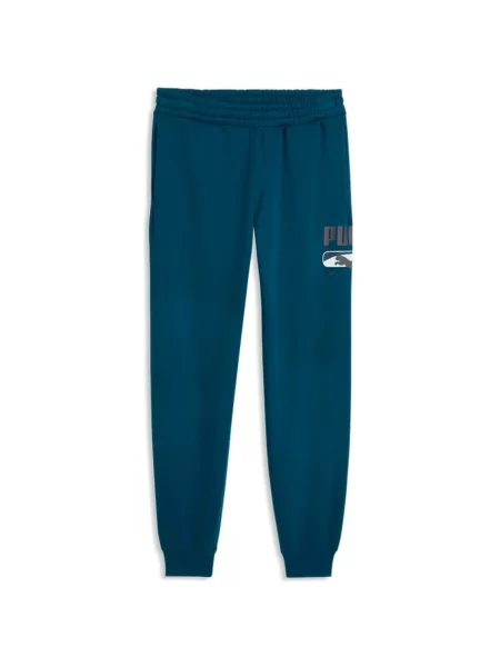 Pantaloni sport Puma cu autograf verde