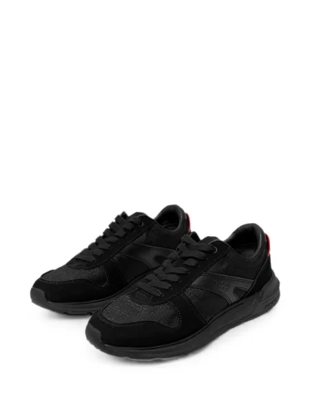 Sneakerși Hugo din piele de căprioară negru
