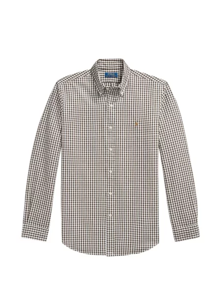 Pletene trčanje hlače Polo Ralph Lauren karirane zelena