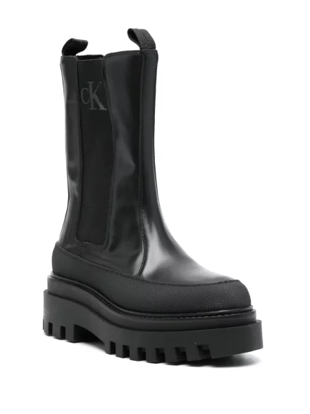Botine chelsea Calvin Klein Jeans din piele negru