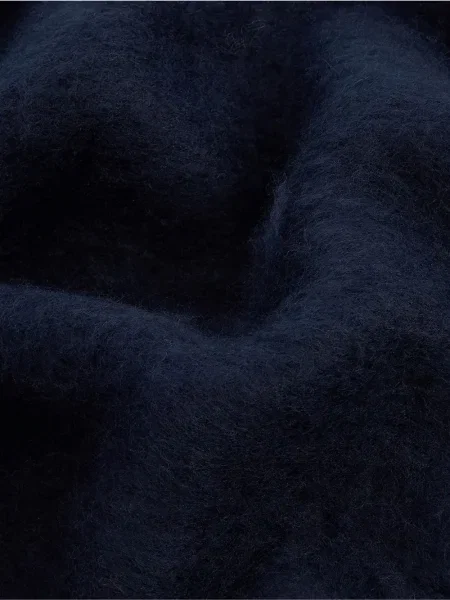 Fular Barbour cu franjuri albastru
