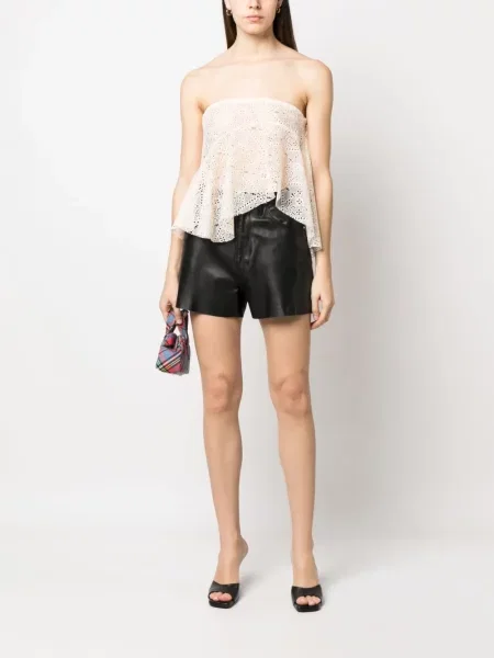 Drapiruotas palaidinė be rankovių Dsquared2 be petnešėlių